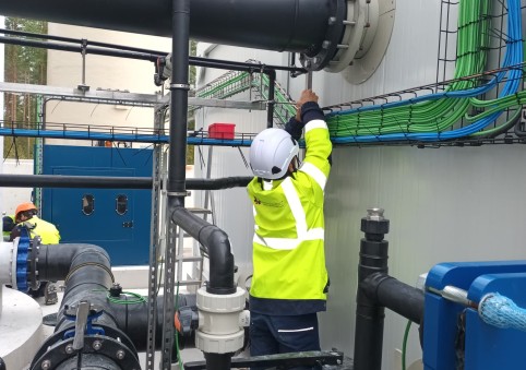Instalación eléctrica de un bioscrubber